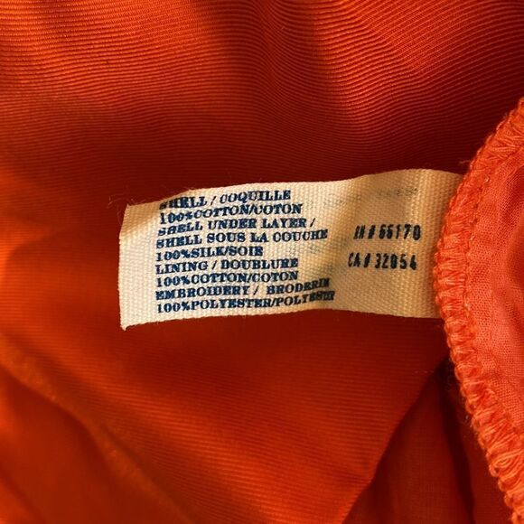 Anthropologie Leifsdottir Dress Sweet Tangelo Orange White Tiered Dress Size 2 - Picture 12 of 12